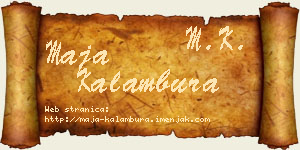 Maja Kalambura vizit kartica
